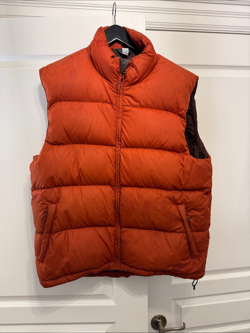 Men's Puffer Vest in Rust Orange - Insulated Sleeveless Jacket